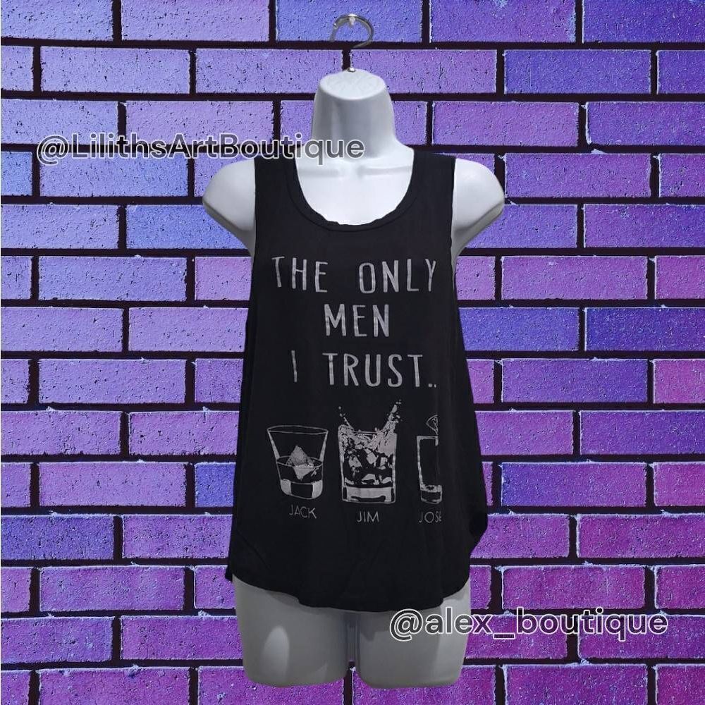 The Only Men I Trust Tank Top(M017) - Size S for Women
